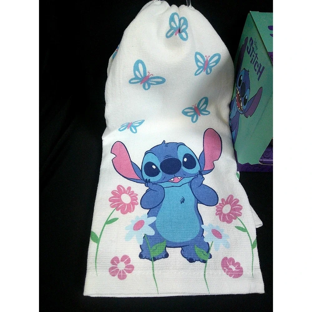 NEW! Disney Stitch Tea infuser set with 2 Stitch‎ Tea Towels COMBO Package